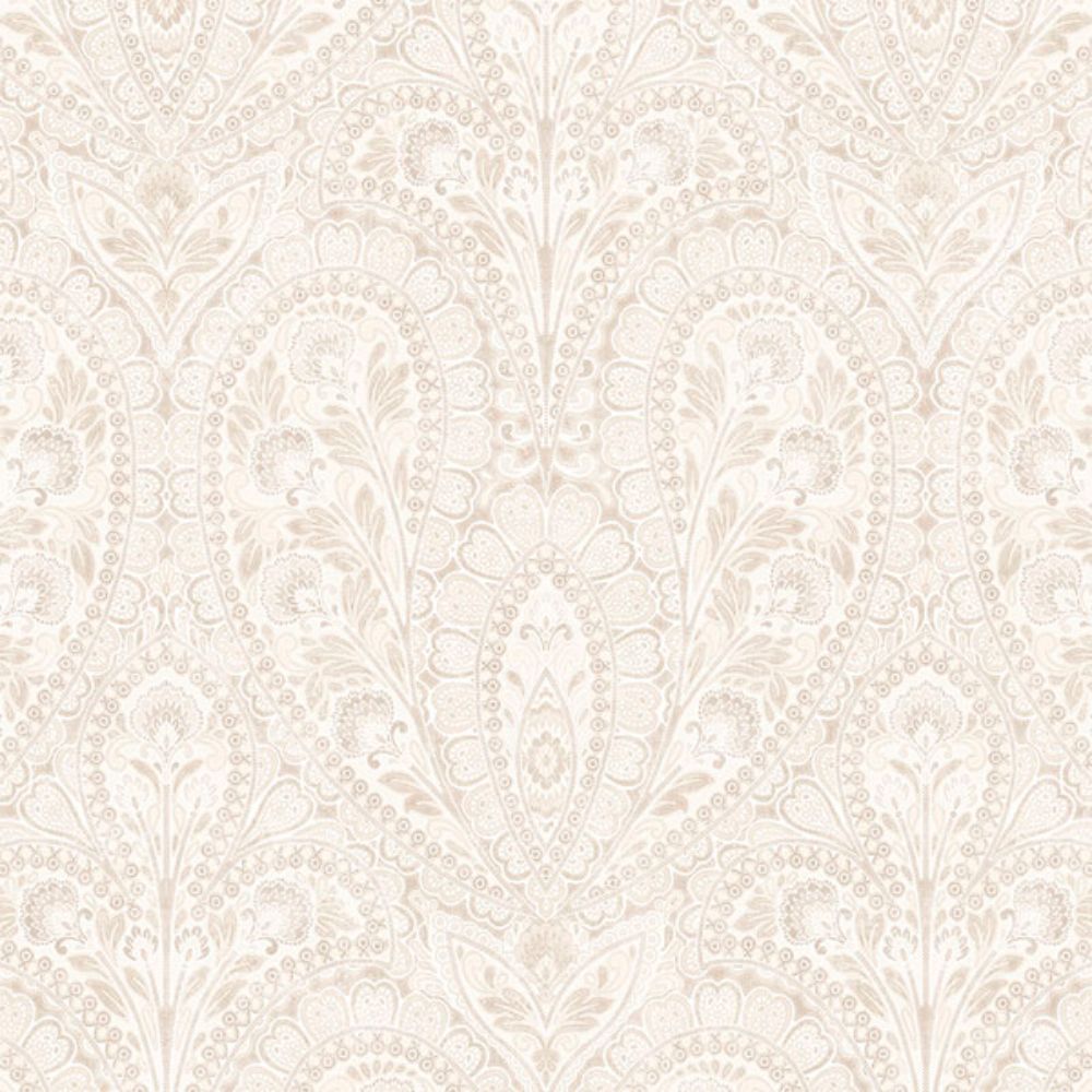 Patton Wallcoverings AF37731 Flourish (Abby Rose 4) Ornamental Wallpaper in Beige & Vanilla
